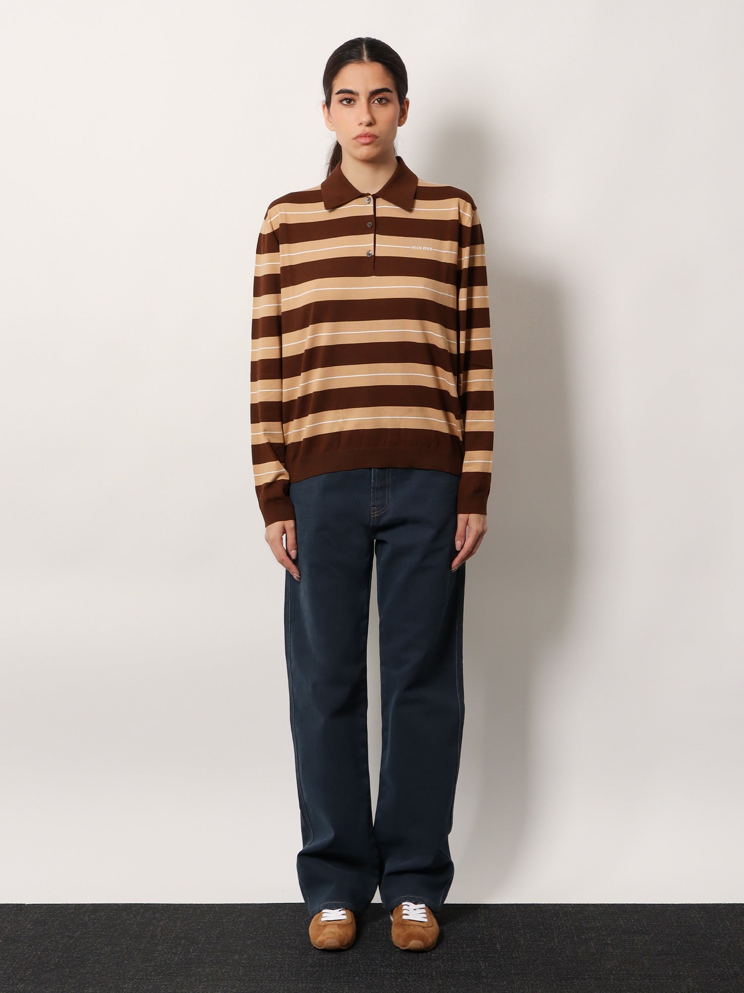 Striped cotton polo shirt - Image 3