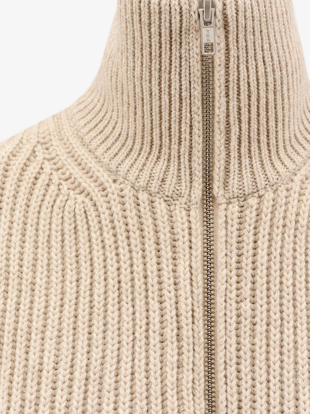 Sleeveless long wool blend cardigan with distressed effect - Image 3