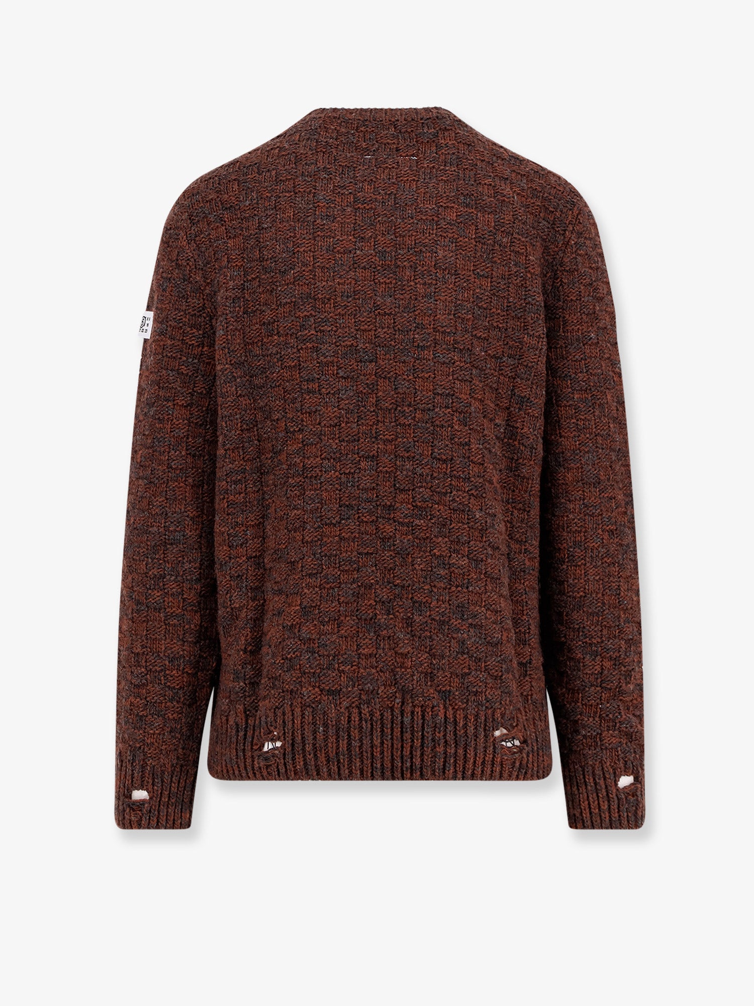 Wool blend sweater with distressed effect - Image 2