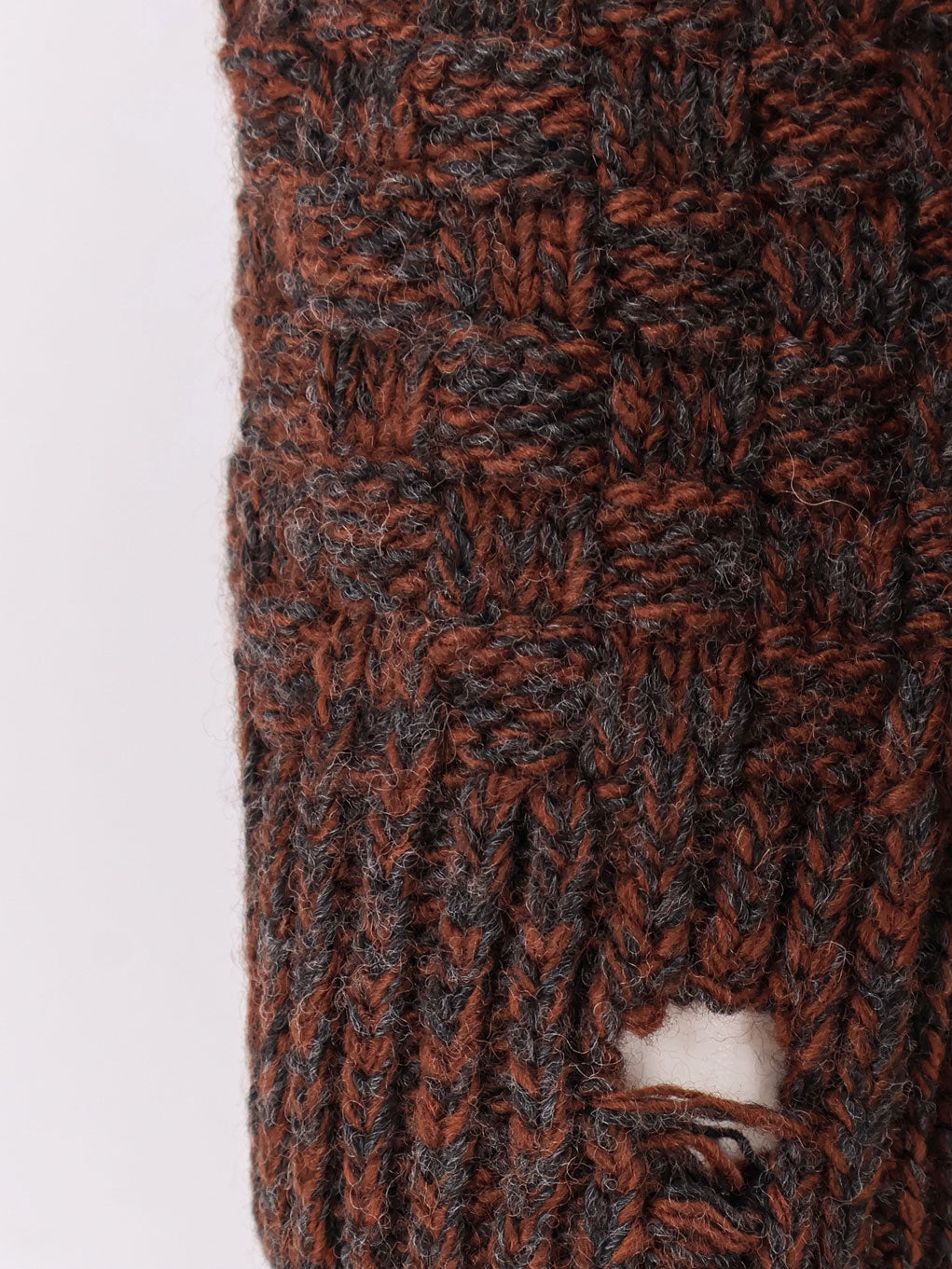 Wool blend sweater with distressed effect - Image 3