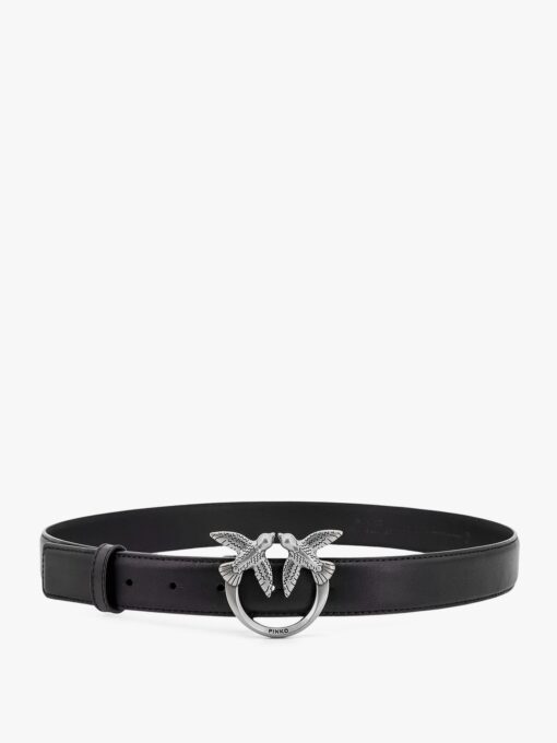 Berry leather belt