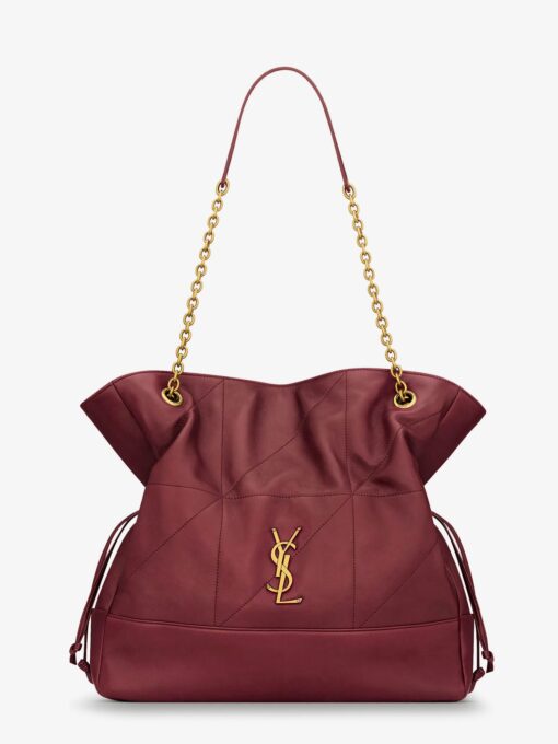 Jamie leather shoulder bag with Carré Rive Gauche stitching