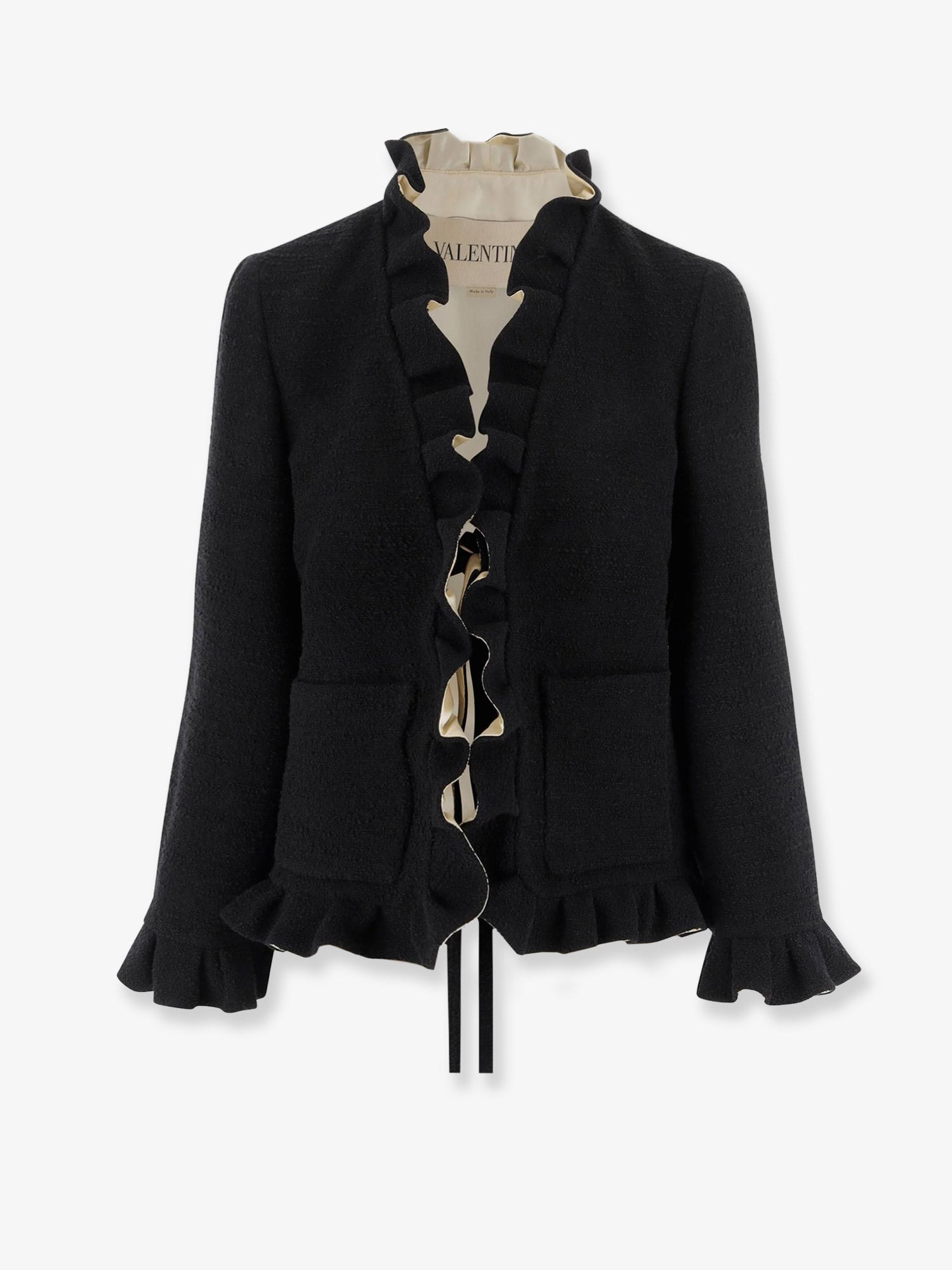 Silk blazer with frontal knot