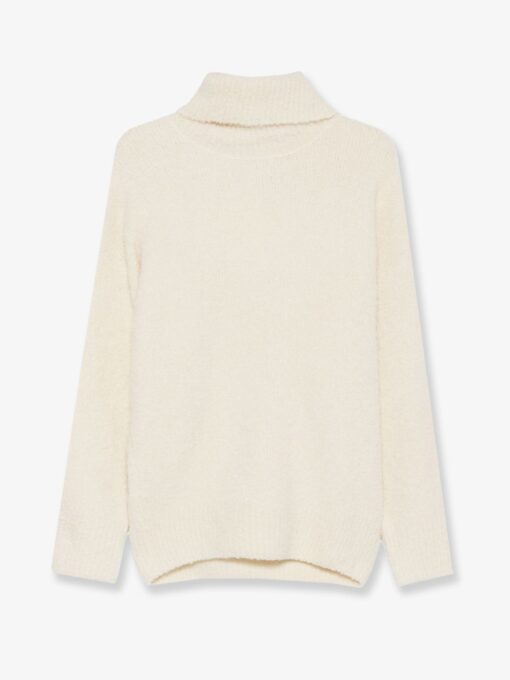 Bouclé alpaca blend turtleneck