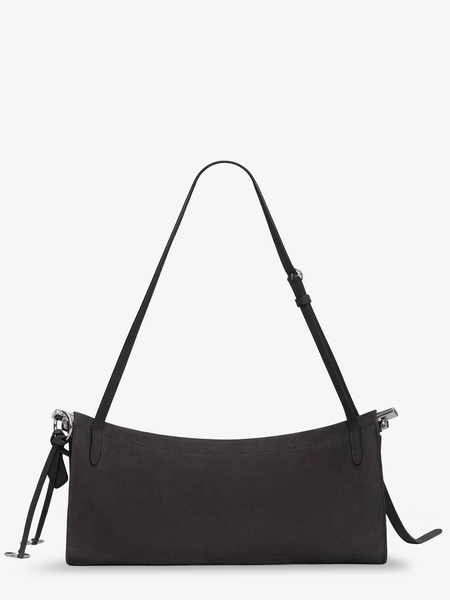 East West leather shoulder bag with engraved lettering logo - Image 2