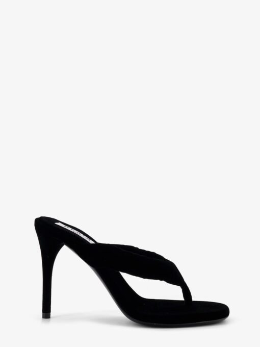 Thong Sandals with velvet heel