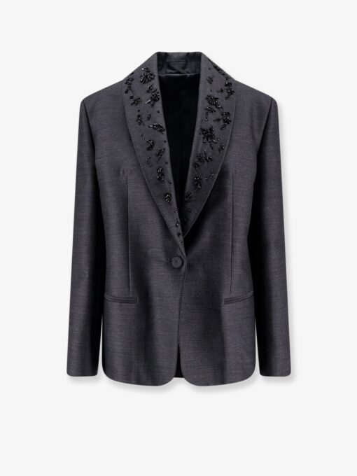 Virgin wool and silk blazer