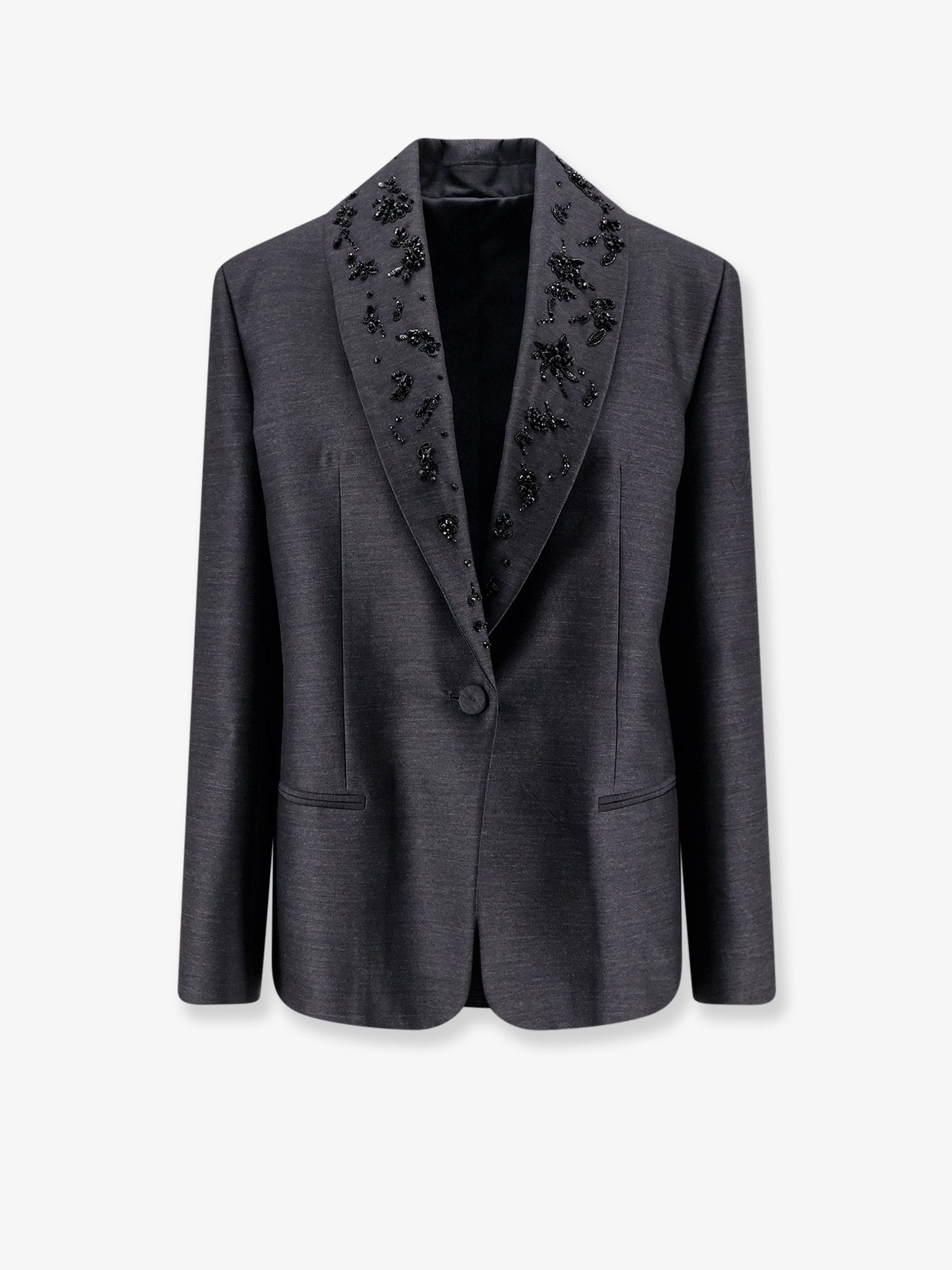 Virgin wool and silk blazer