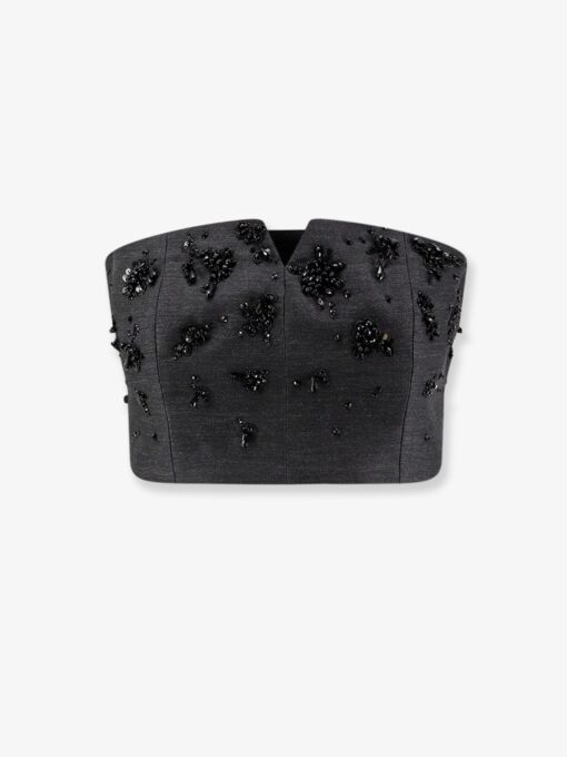 Virgin wool top with sequins