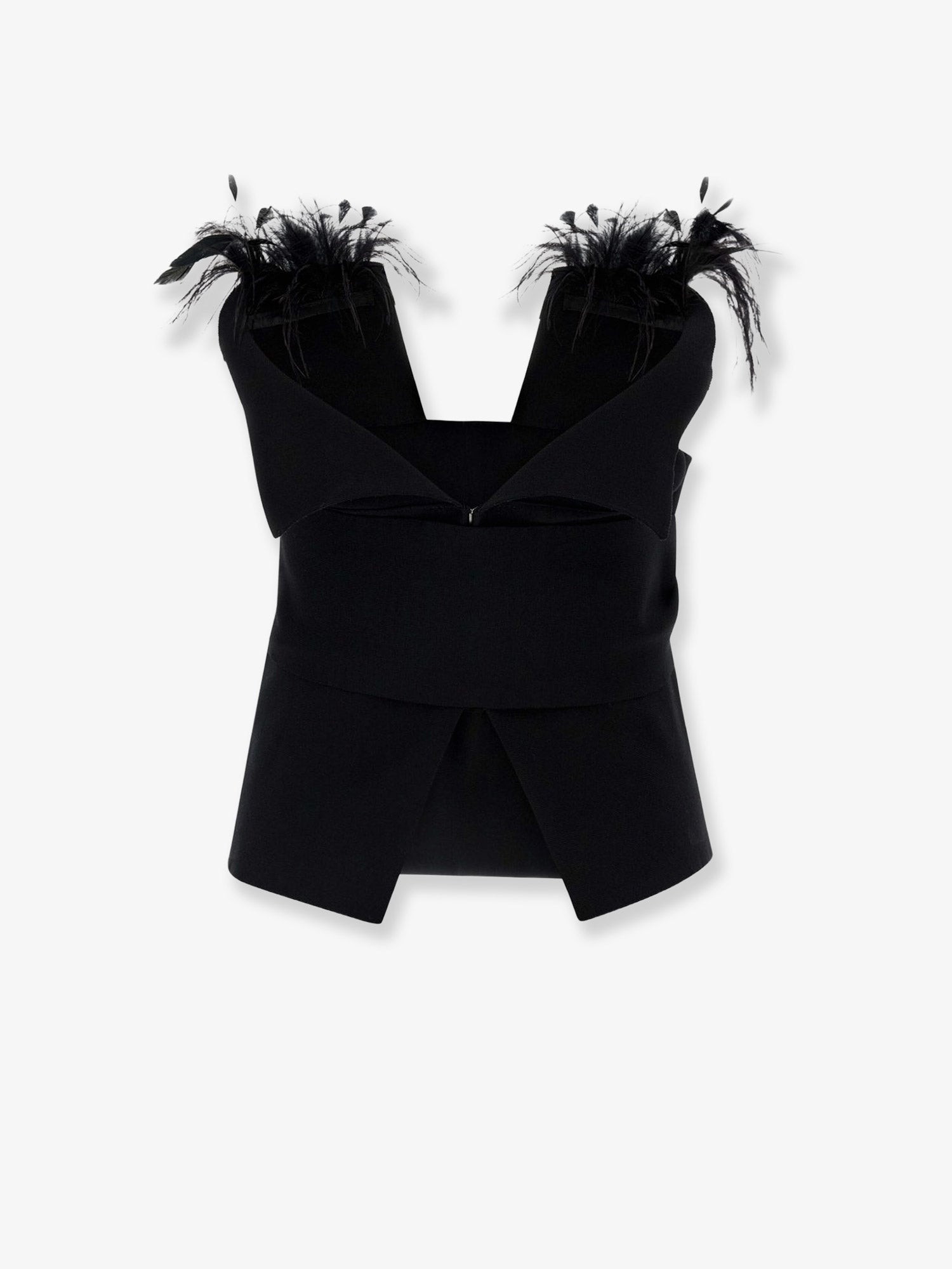 Viscose blend top with feathers profile - Image 2