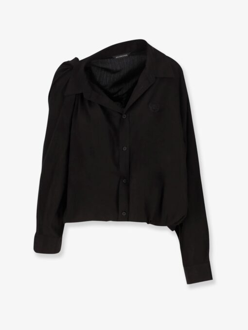 One shoulder lyocell shirt