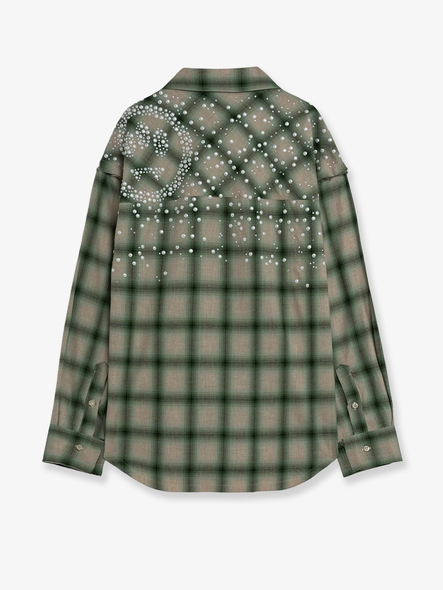 Shirt with check pattern and all-over studs - Image 2