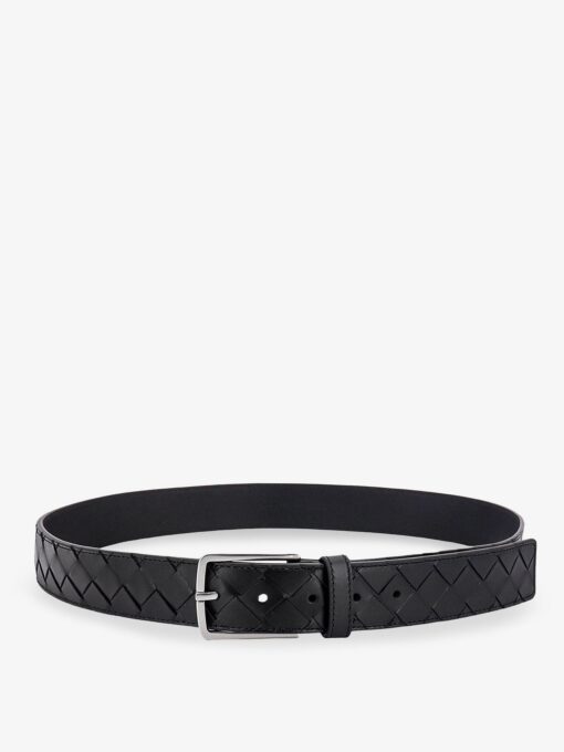 Leather belt with Intrecciato motif