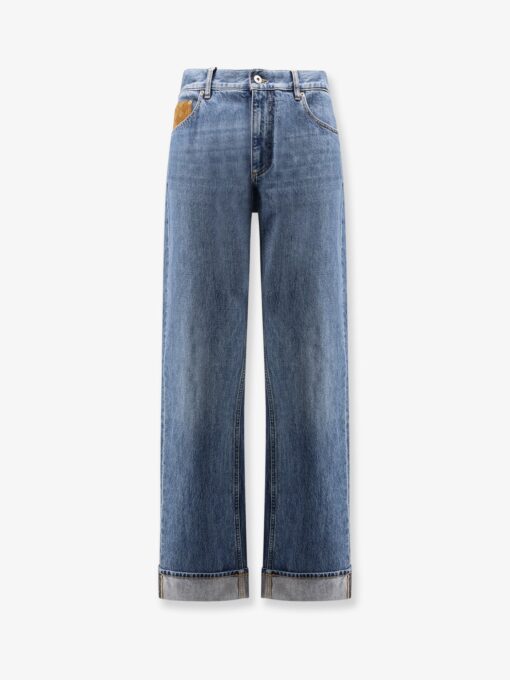 Wide leg jeans with turn up