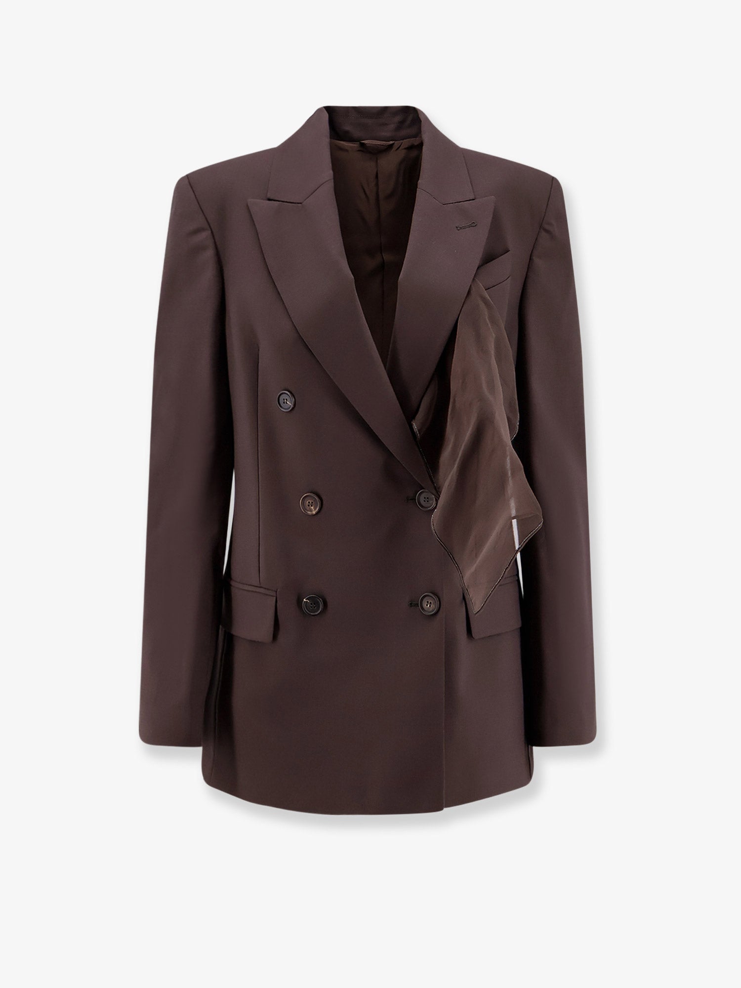 Tropical luxury wool blazer with Monili