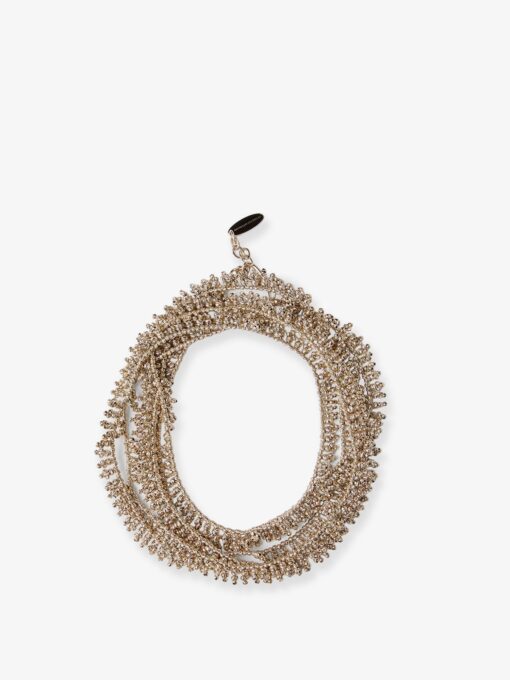 Knotted silver bracelet