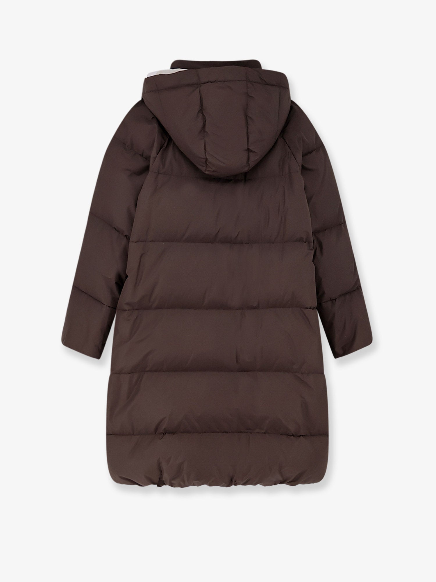 Nylon and cotton long down jacket - Image 2