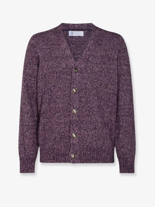 Alpaca, wool, silk and cotton blend cardigan