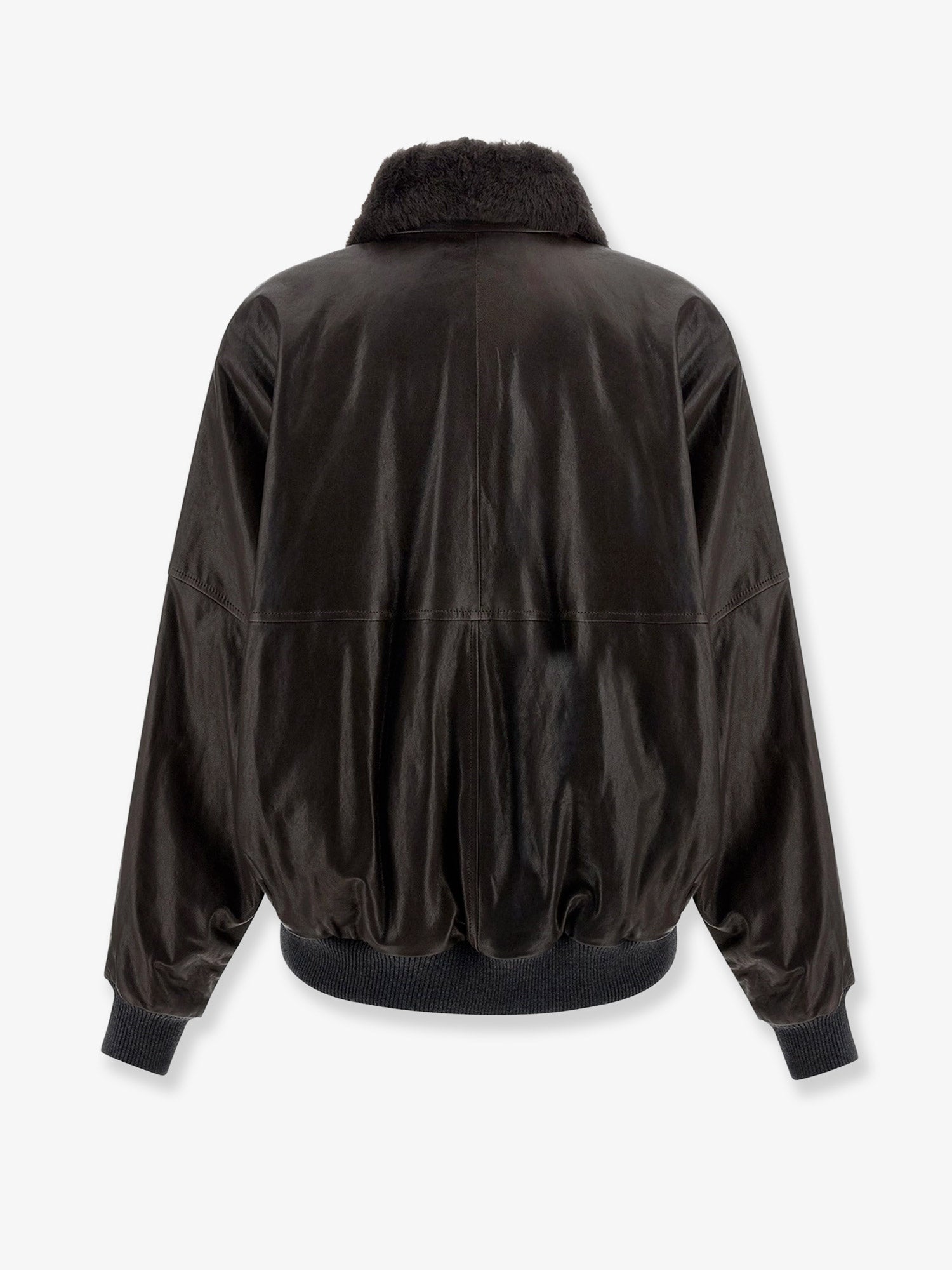 Aviator leather bomber - Image 2