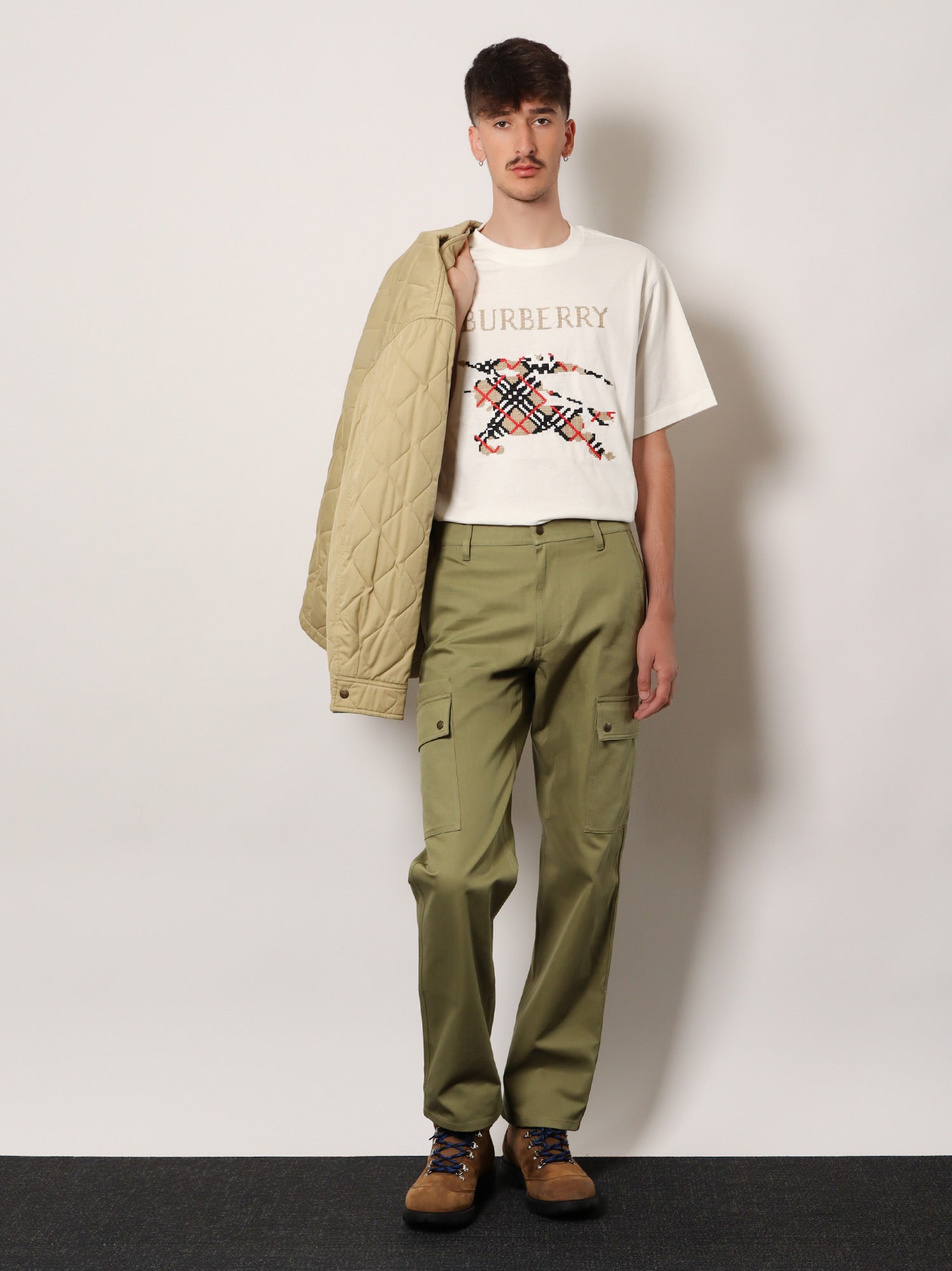 Cotton trousers with Logo embroidery - Image 2