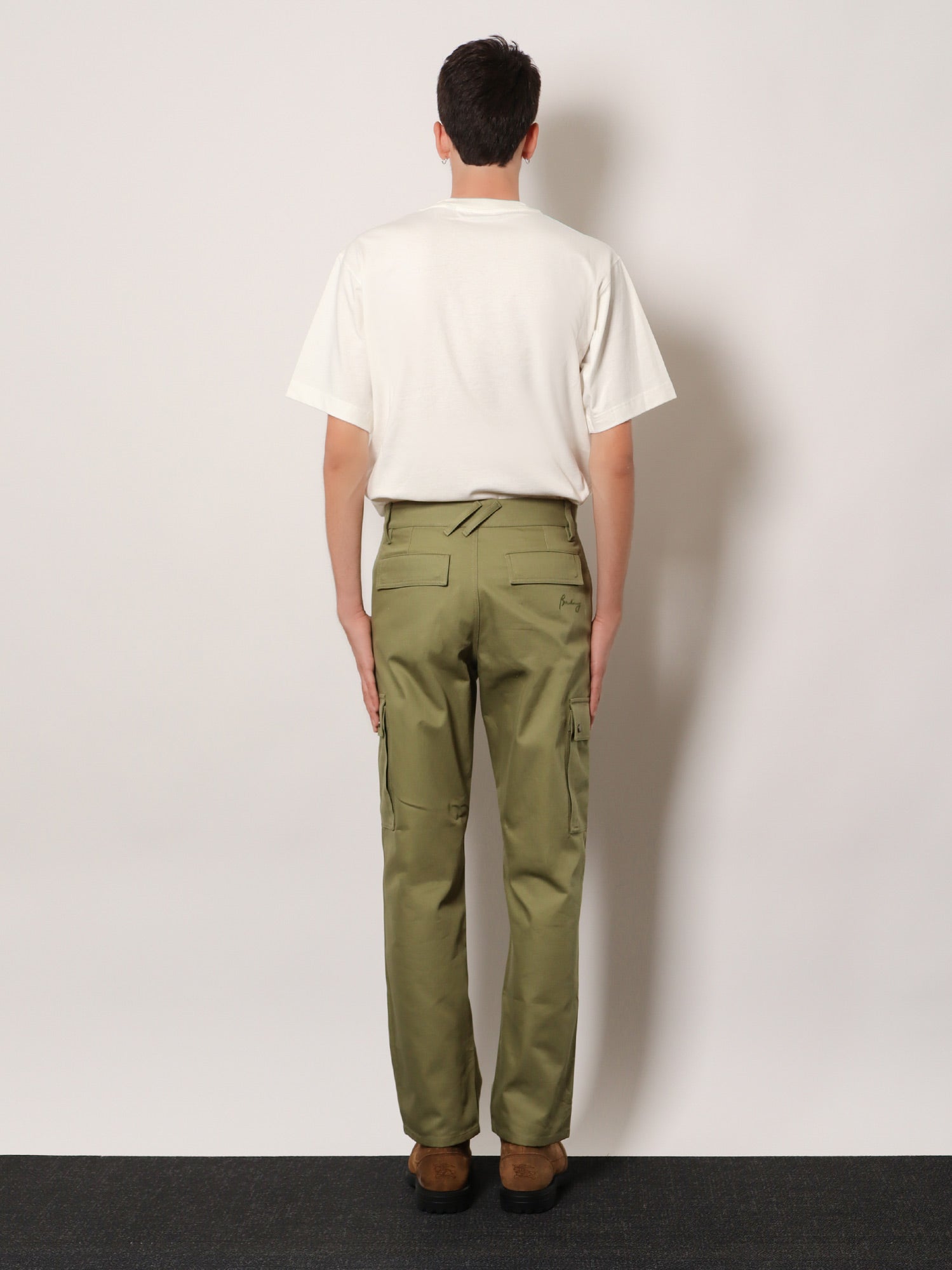 Cotton trousers with Logo embroidery - Image 3