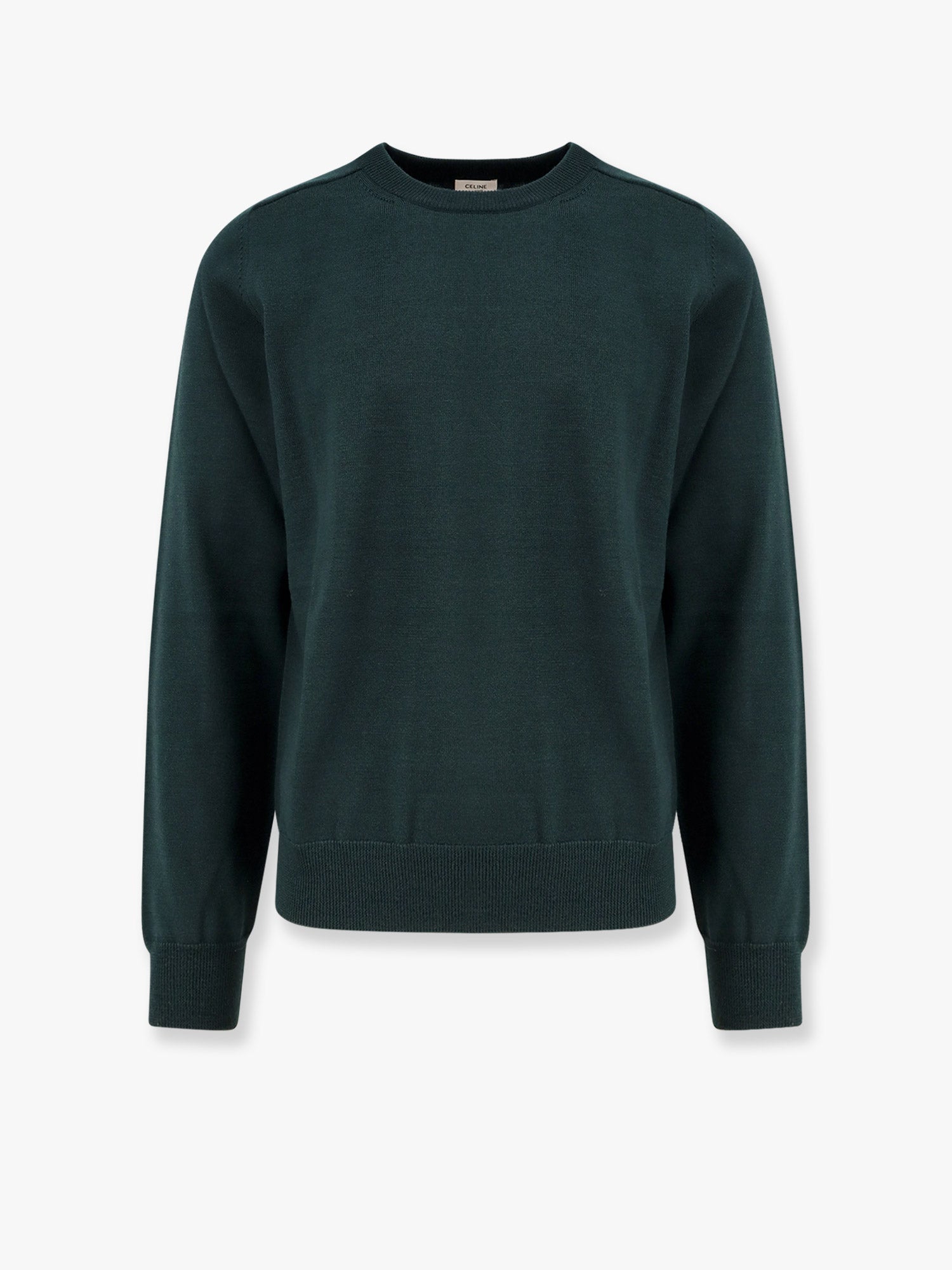 Wool sweater with embroidered logo on the front