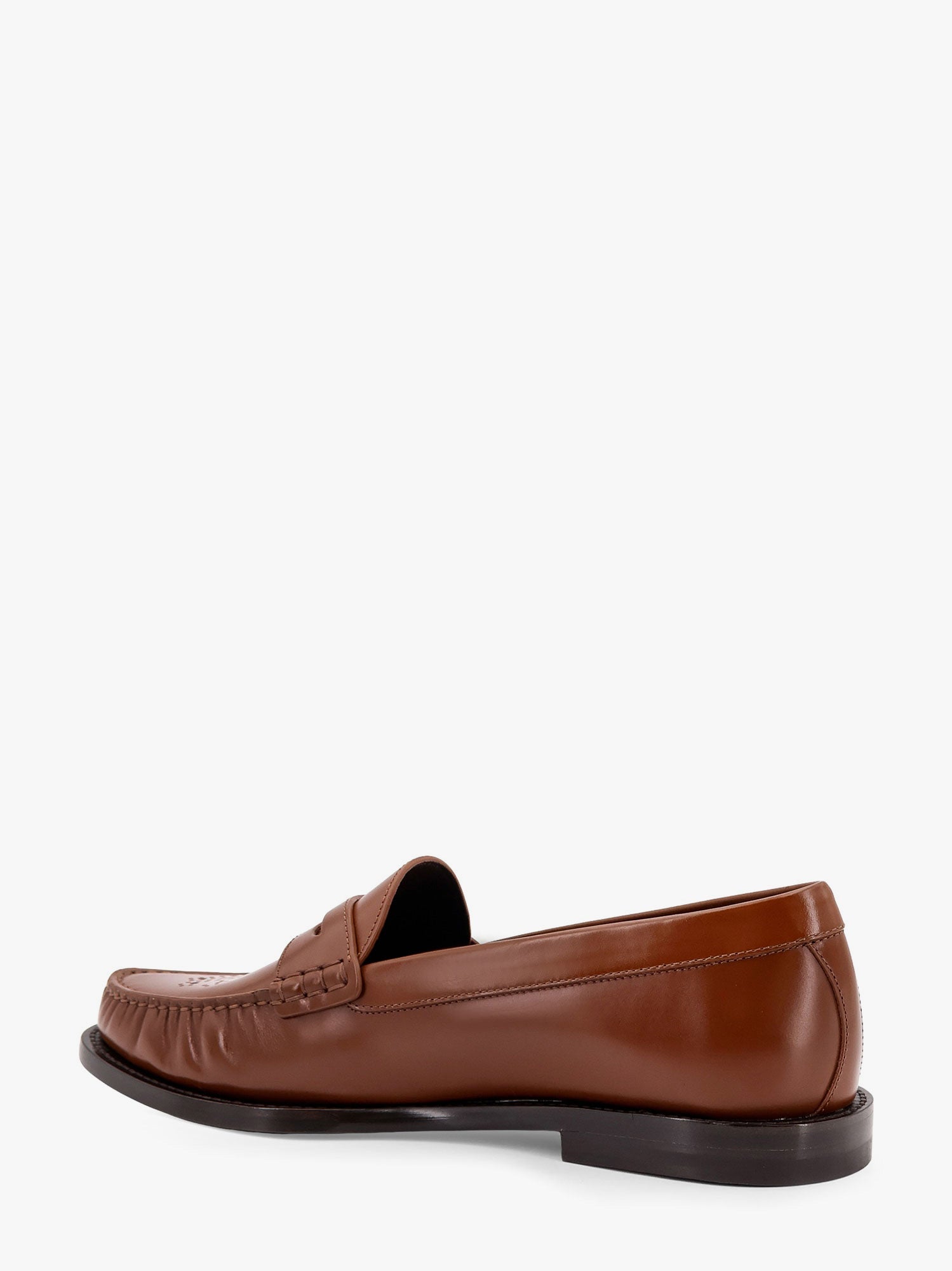 Vivienne leather loafer with perforated triomphe logo - Image 3