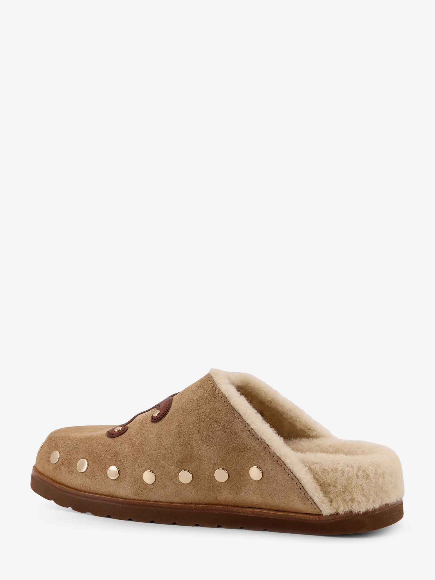 Leather sabot sandal with Triomphe logo - Image 3