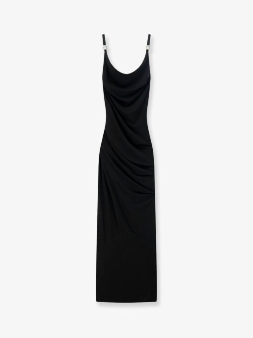 Stretch fabric long dress