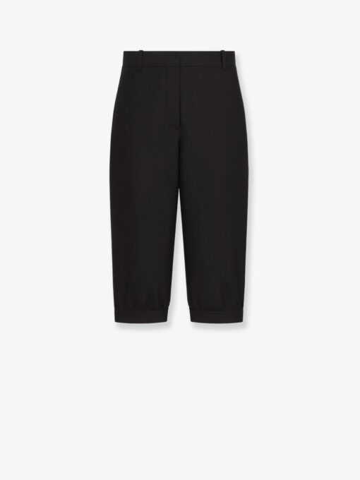 Virgin wool and silk grain de poudre bermuda shorts