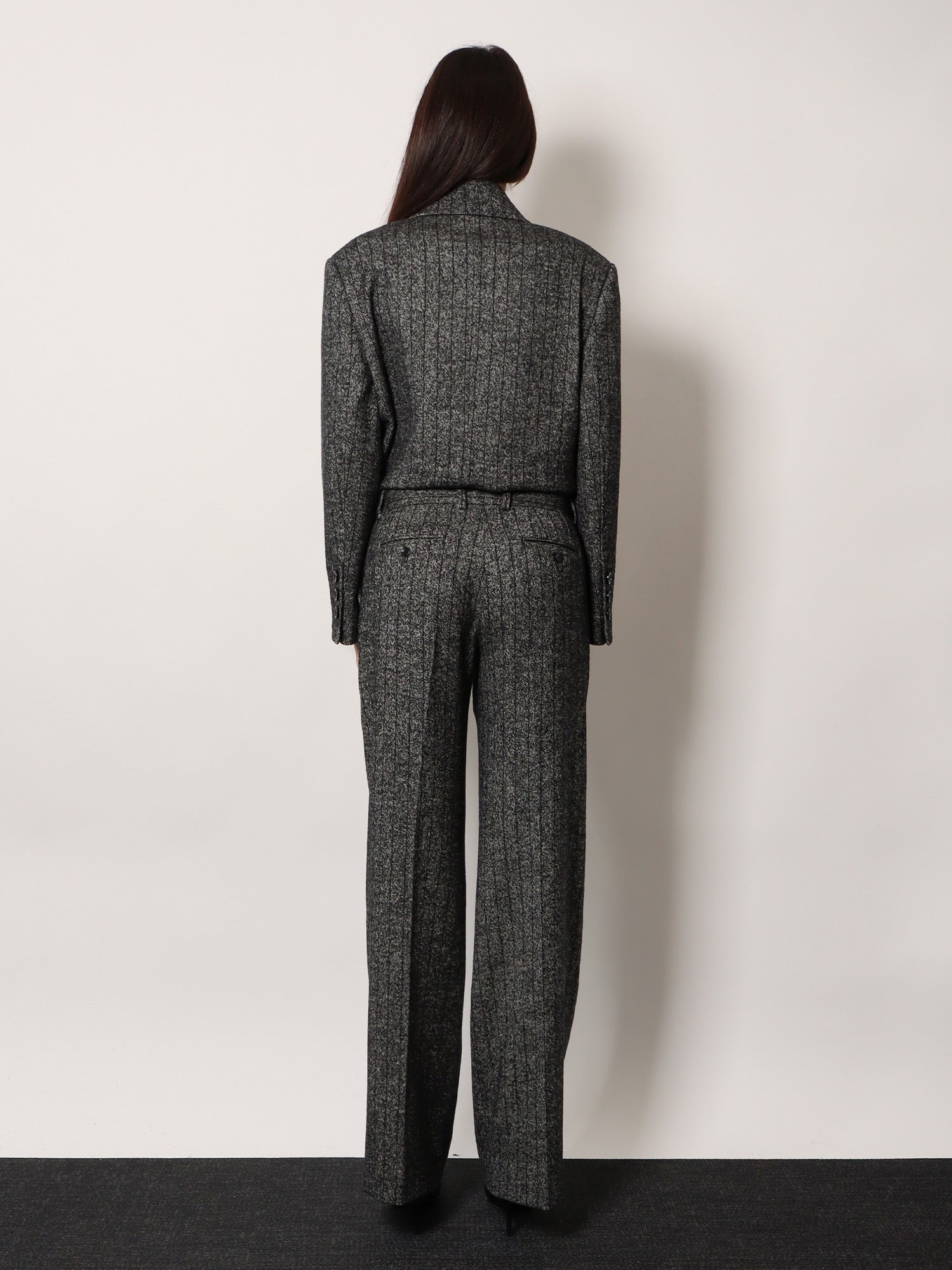 Striped wool blend trousers - Image 3