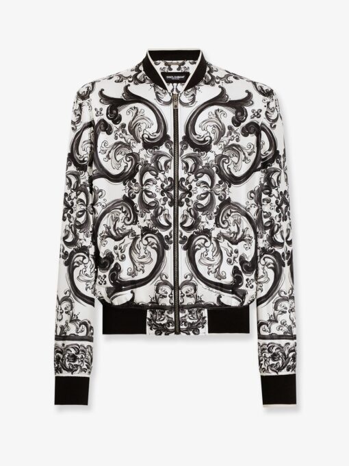 Silk jacket with Maiolica print
