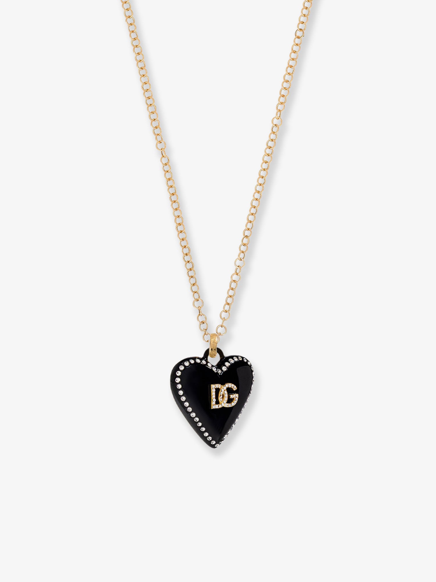 Metal necklace with rhinestones - Image 2