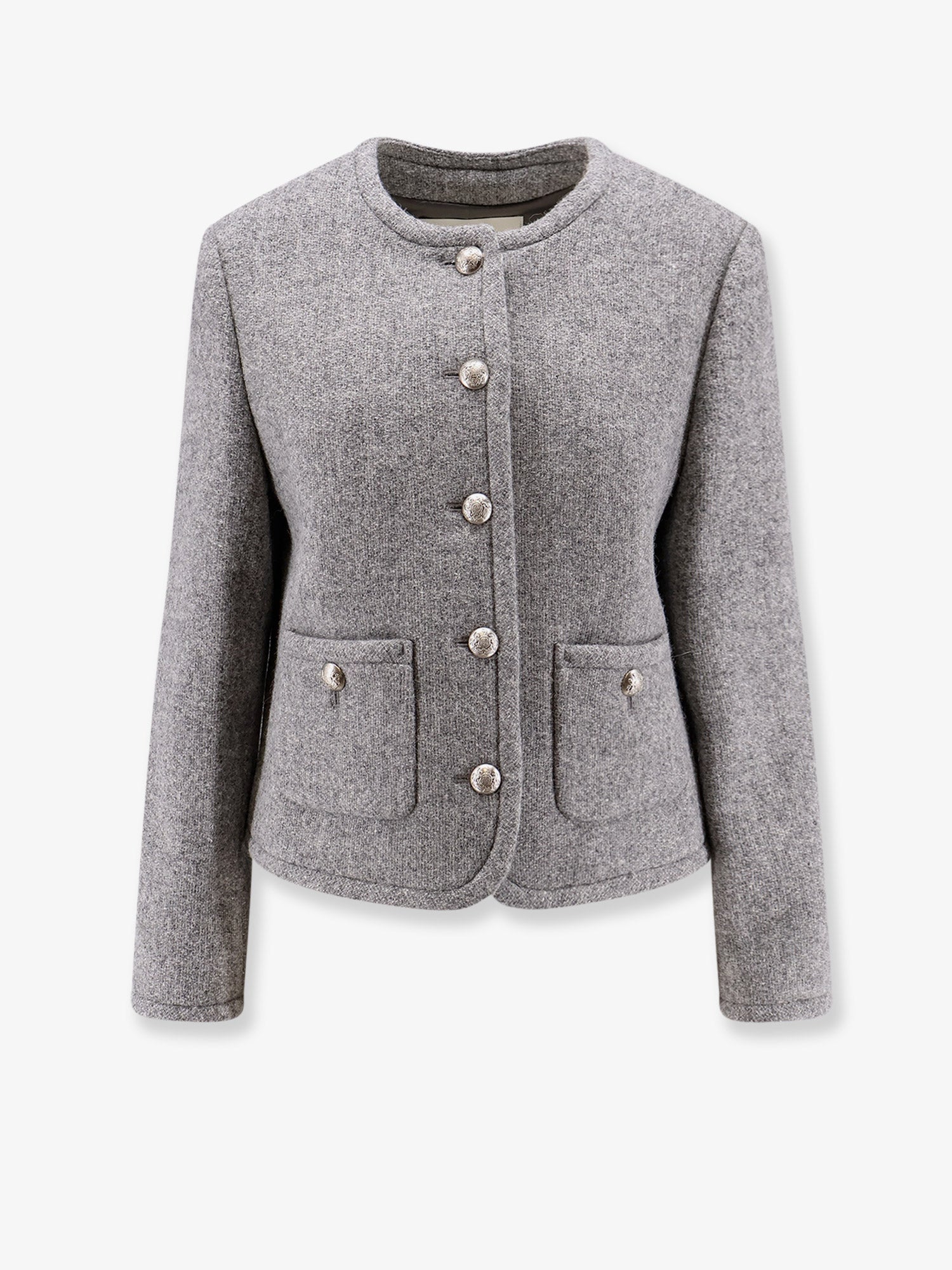 Mélange wool and alpaca blazer
