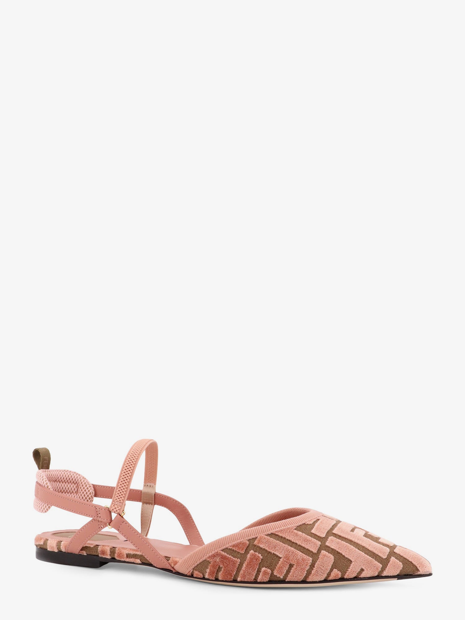 FF Jacquard Velvet Slingback Ballerinas - Image 2