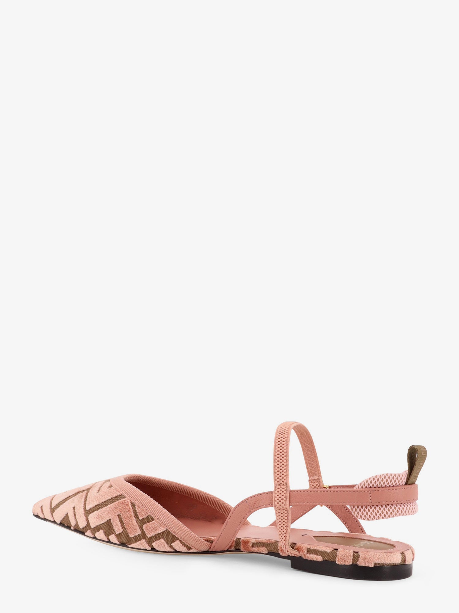 FF Jacquard Velvet Slingback Ballerinas - Image 3