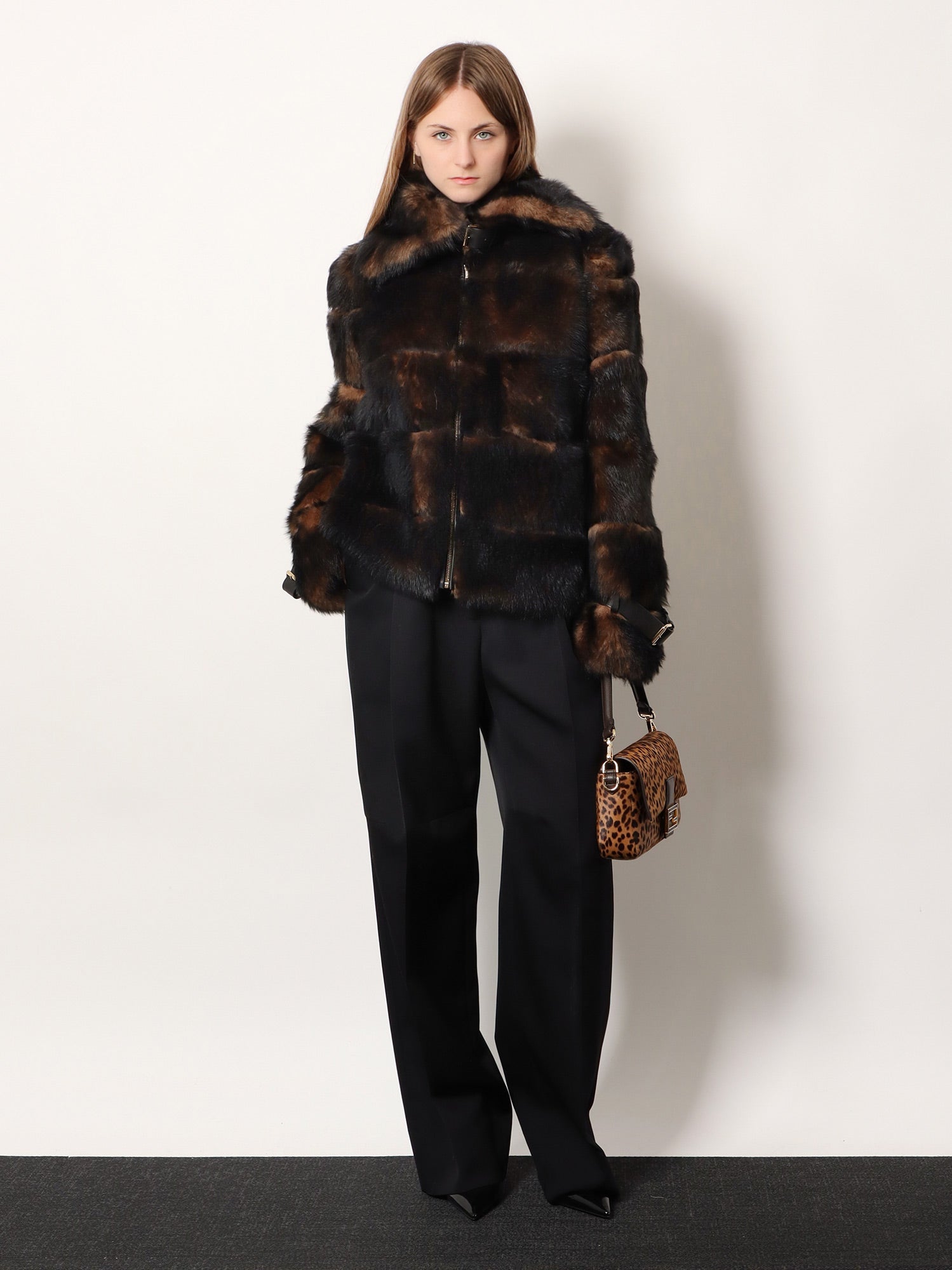 Brown backed sheepskin and nappa jacket - Image 2