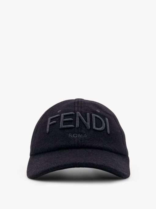 Wool blend baseball hat with logo embroidery