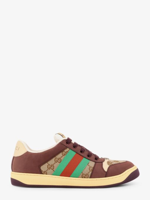GG fabric leather sneakers