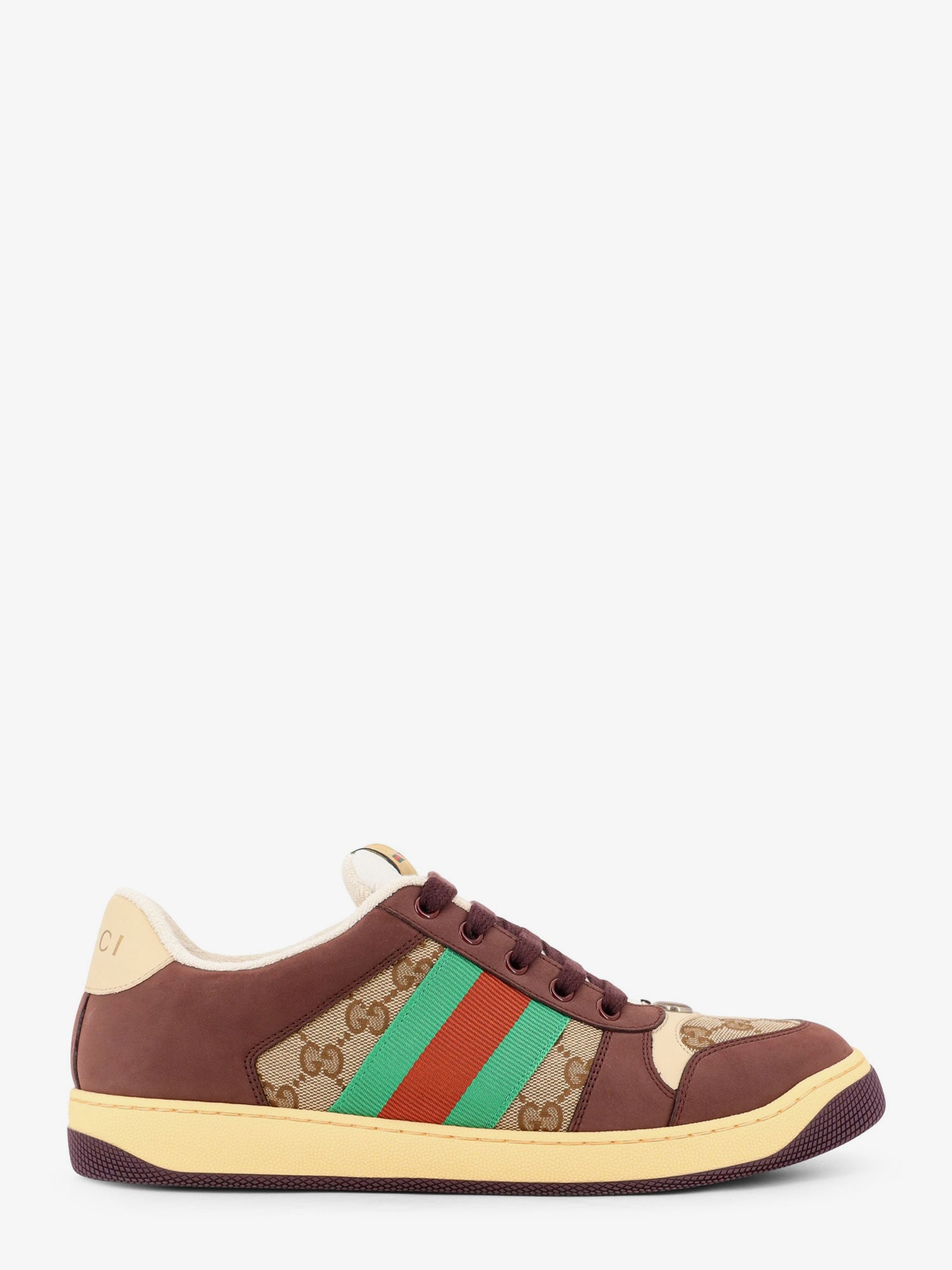 GG fabric leather sneakers