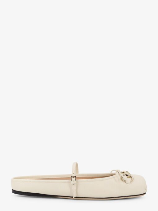Leather ballerina mules