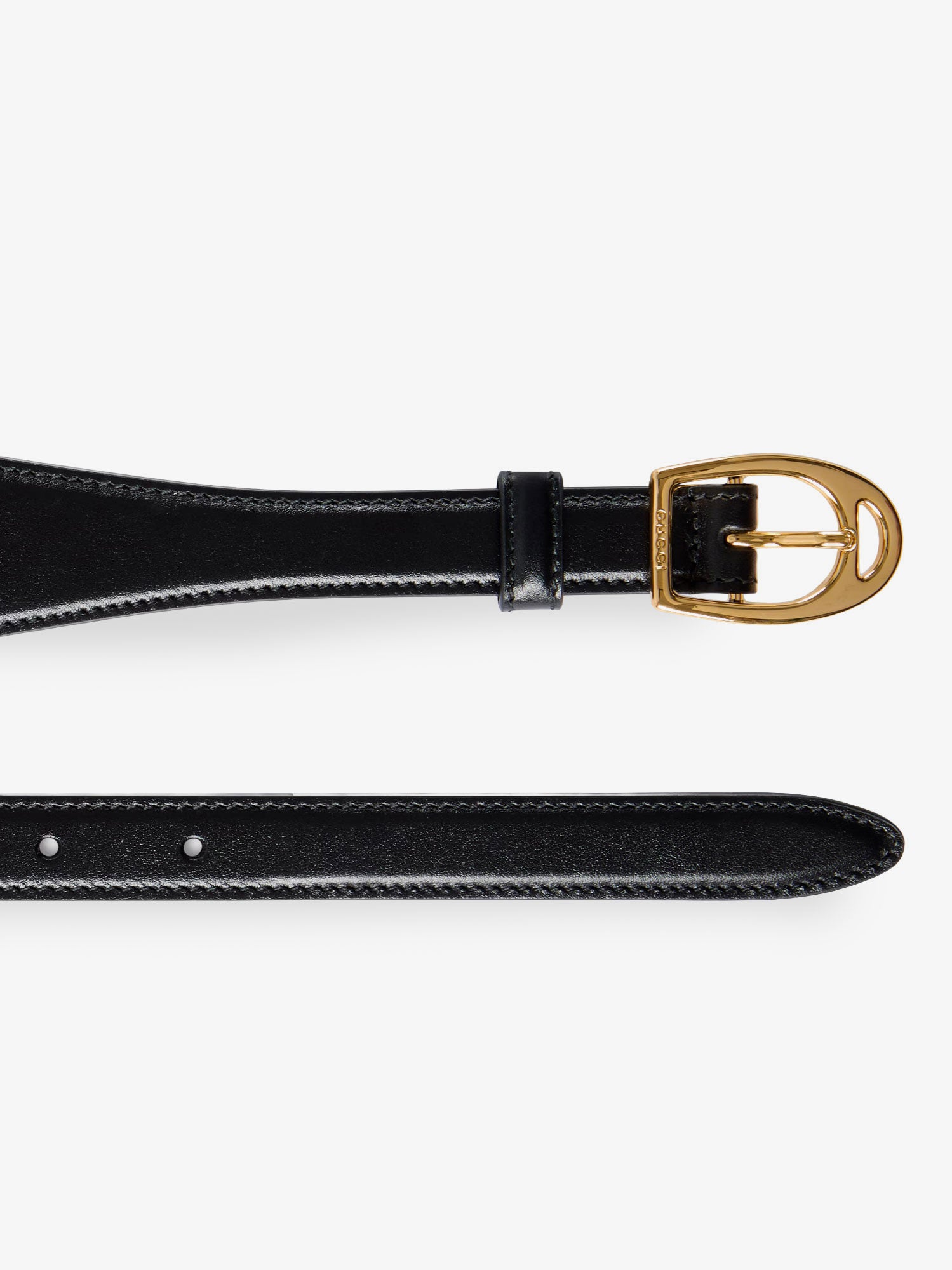 Leather belt with oversized Horsebit - Image 2