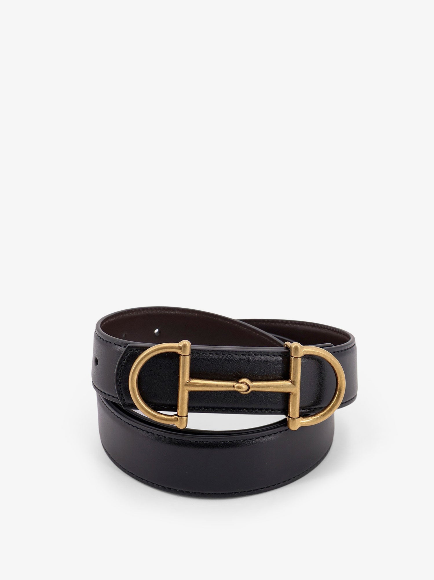 Leather belt with metal Horsebit - Image 3