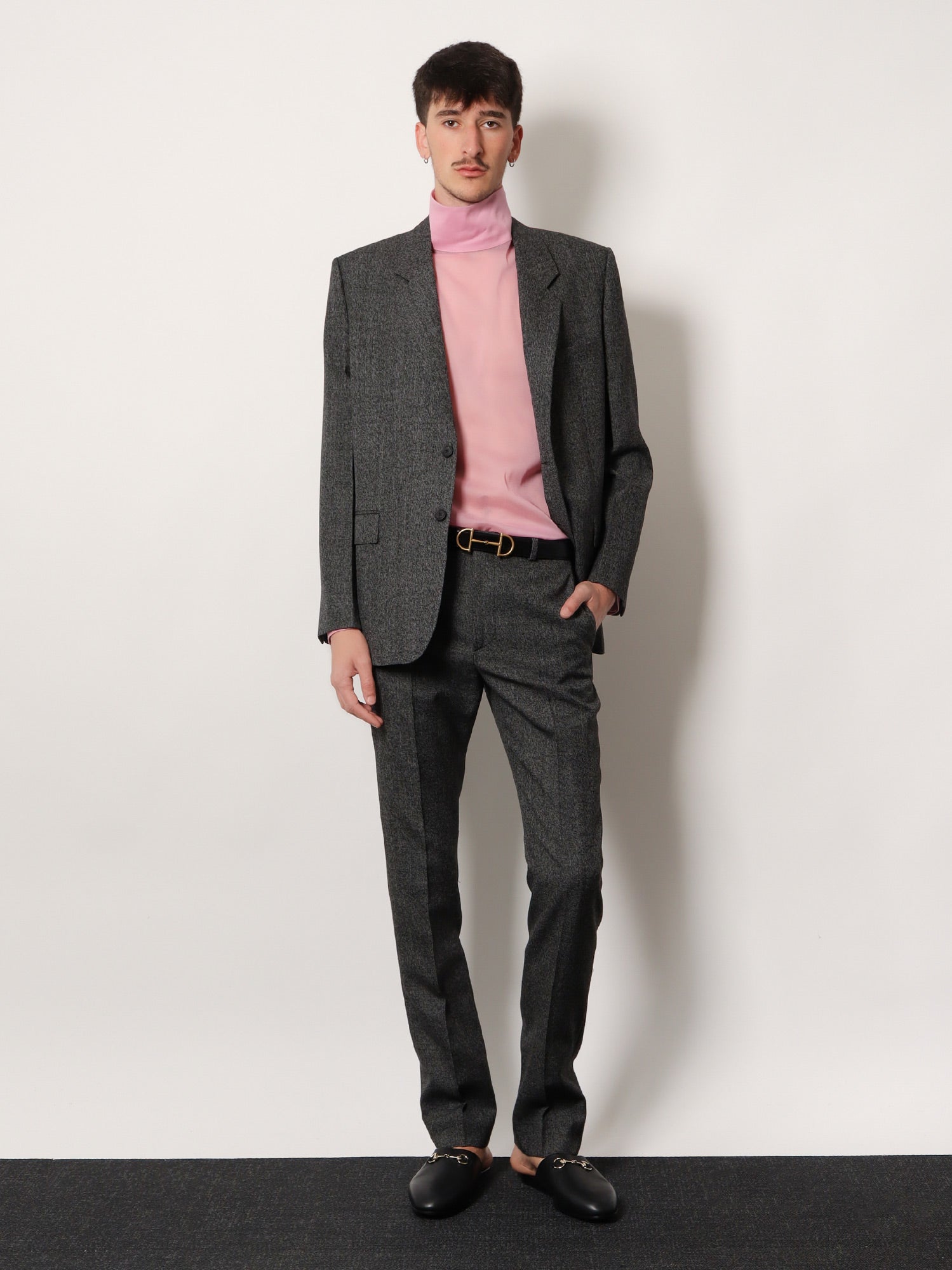 Mouliné wool trousers - Image 2
