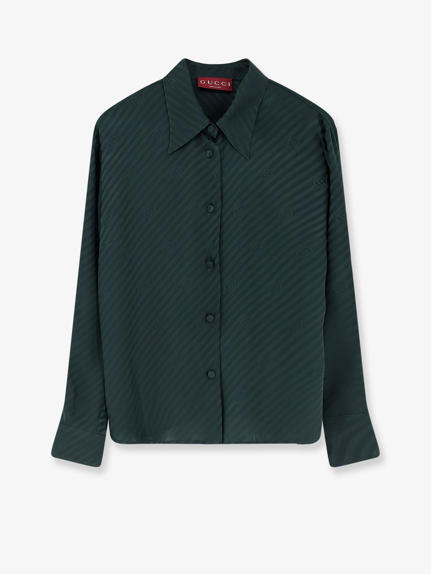 Silk shirt with diagonal motif