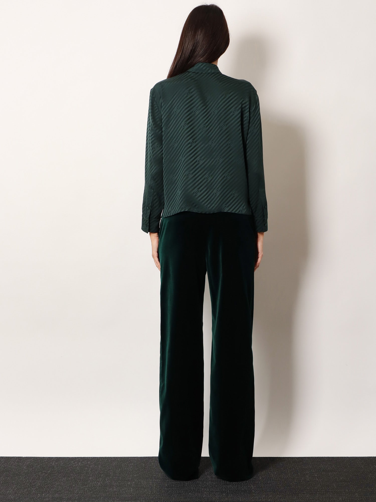 Silk shirt with diagonal motif - Image 3