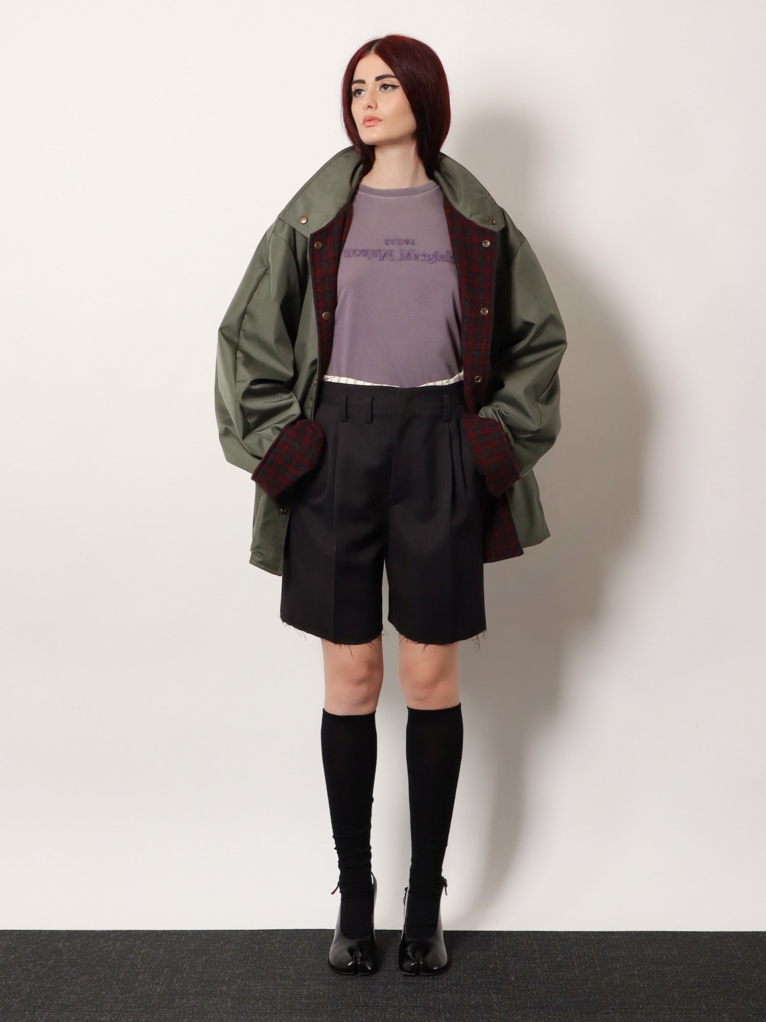 Striped virgin wool shorts - Image 2