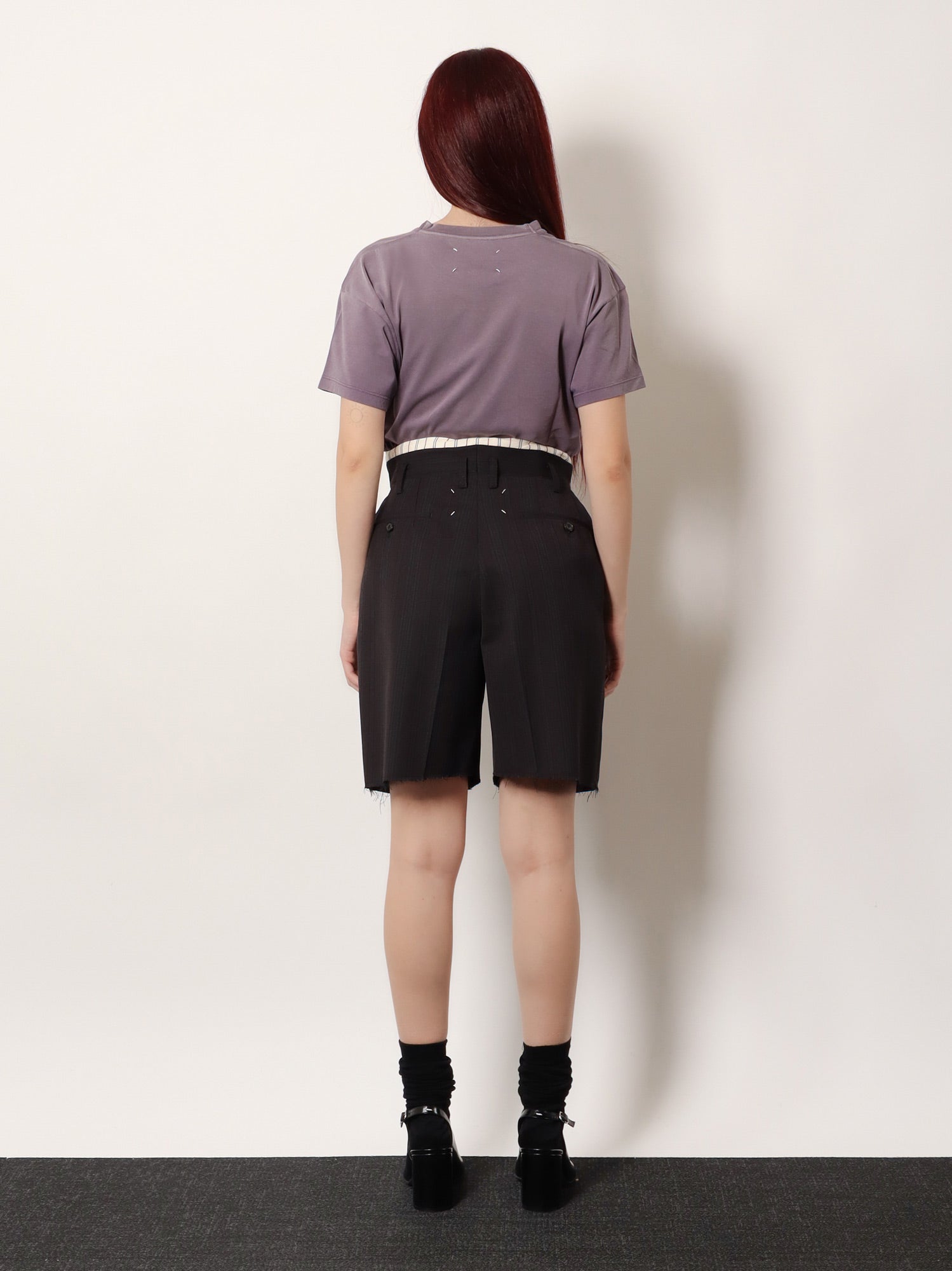 Striped virgin wool shorts - Image 3