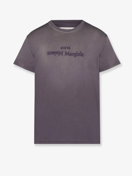 Cotton T-shirt with rewashed effect