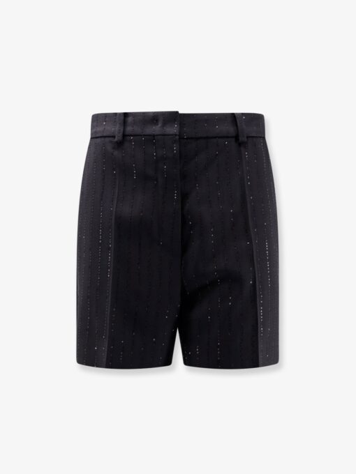 Siberia virgin wool shorts with sequins